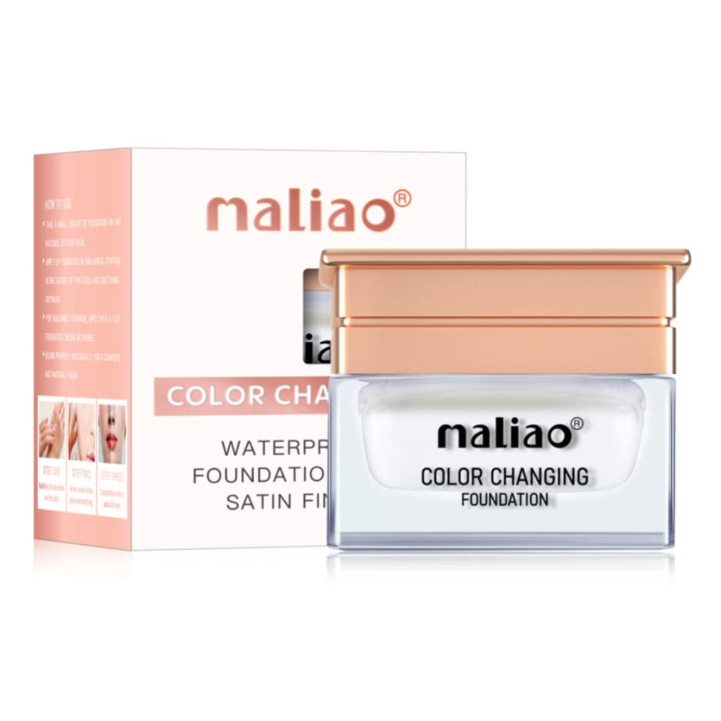 Maliao color changing Waterproof Foundation Satin Finish Magic foundation 30ml