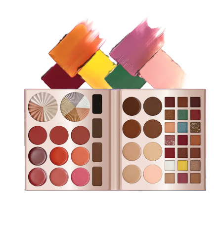 Maliao 44-Color Shadow Palette - Highlighter, Contour, Blusher, Eyebrow, and Eyeshadow