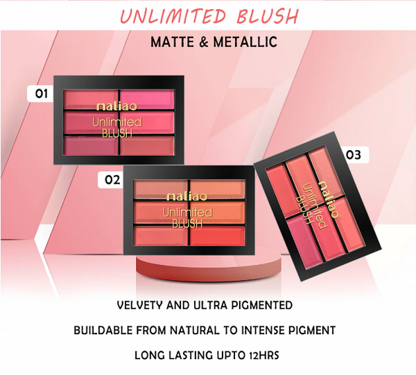 Maliao Unlimited Blush Palette (3 in 1)